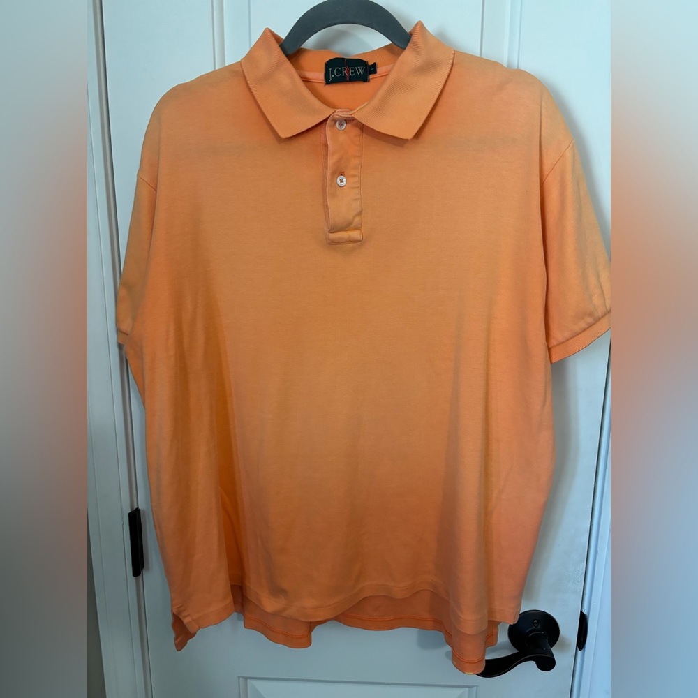 🚨4/$20 Sale!🚨 J. Crew women's polo shirt size L Orange